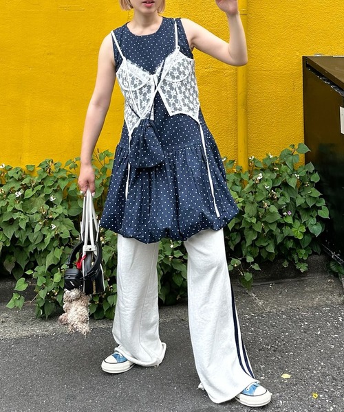 Alley Tokyo ワンピース ミニポシェット付きドットワンピ