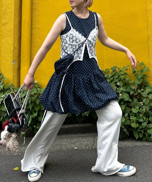 ミニワンピース×厚底靴 24cm×バッグセット売り La boutique BonBon｜【miki監修・低身長サイズあり】ハイネック