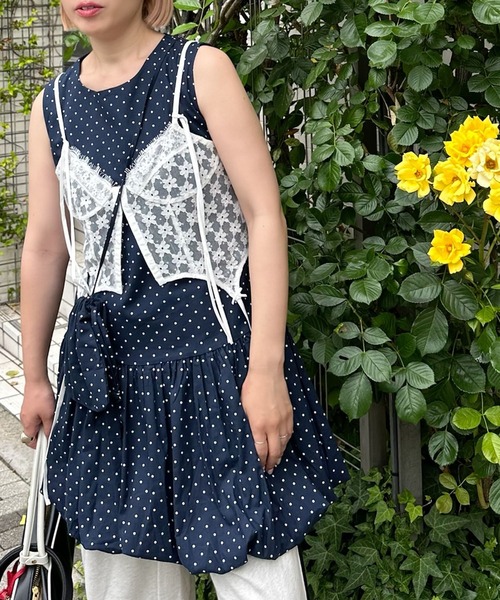 Alley Tokyo ワンピース ミニポシェット付きドットワンピ