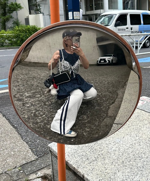 ワンピース littletomato Alley Tokyo ワンピース ミニポシェット付きドットワンピ