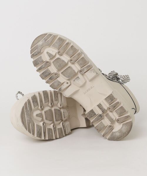 DIESEL（ディーゼル） レースアップブーツ 40 ホワイト メンズ