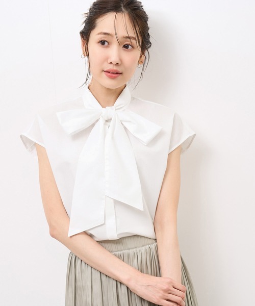 ROPE' PICNIC（ロペ ピクニック） ブラウス シャツ 「防シワ」リボン