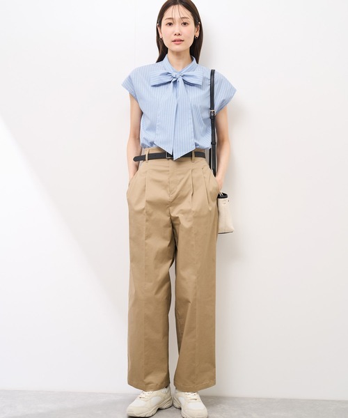 HERMES エルメス ブラウス リボンフレンチスリーブシャツ リボンフレンチスリーブシャツ ブラウス シルク オフホワイト エルメス