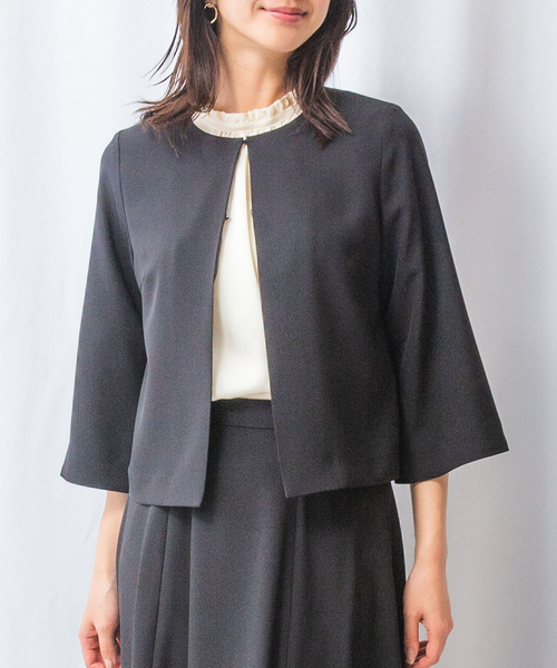 ジャケット ノーカラージャケット 「NARACAMICIE」ノーカラータック