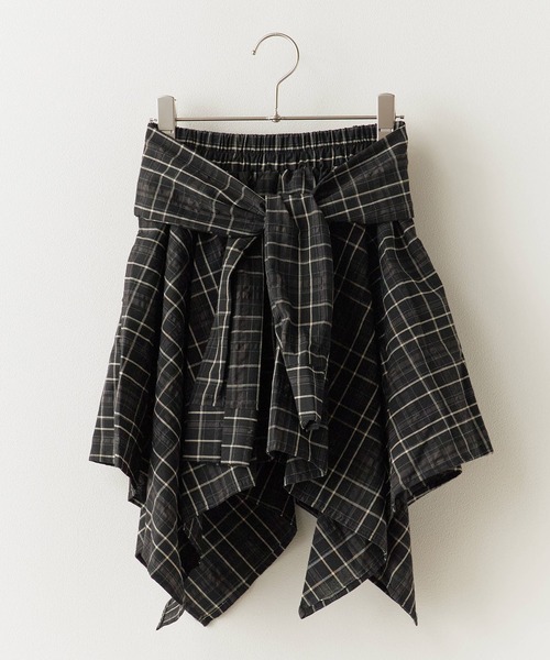 ROOP TOKYO スカート アシンメトリーデザイン チェックスカート