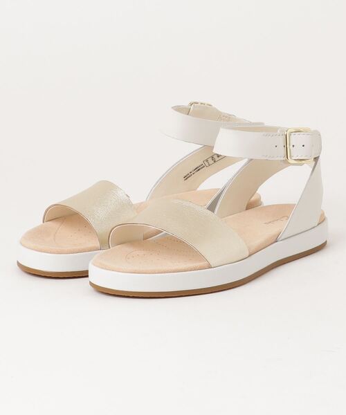 [Clarks] Flat сандалии UK3 "теплый" белый женский 