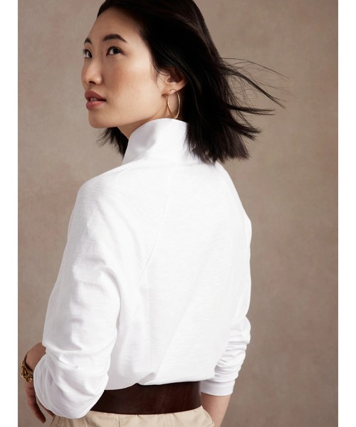 「BANANA REPUBLIC」 長袖カットソー S ブラック レディース