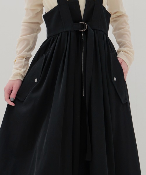 新品　DRESSLAVE ベルト付きジャンパースカート　38 DRESSLAVE（ドレスレイブ） スカート belted jumper skirt(ベルト付き