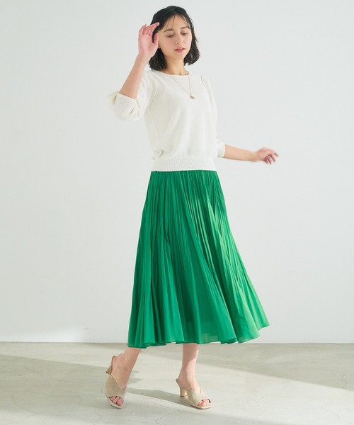ANAYI 「ANAYI」 7分袖ニット 38 ライトベージュ レディース