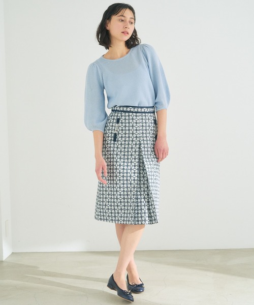 「ANAYI」 7分袖ニット 38 ライトベージュ レディース ANAYI 「ANAYI」 7分袖ニット 38 ライトベージュ レディース