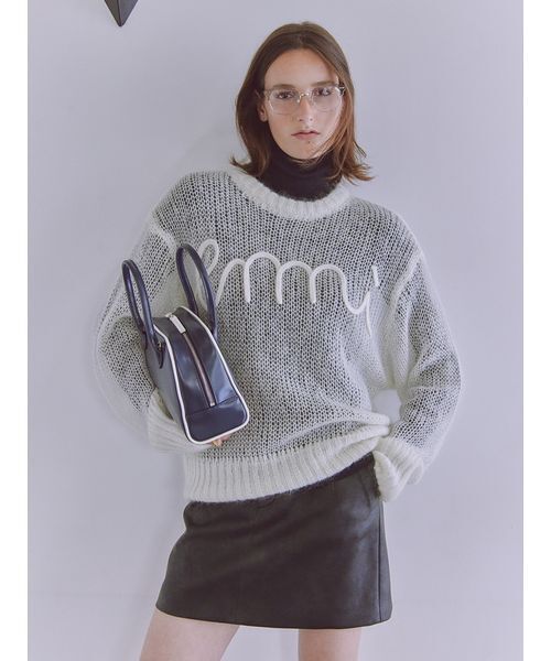 emmi ニット セーター シアータートルネックトップス レディース