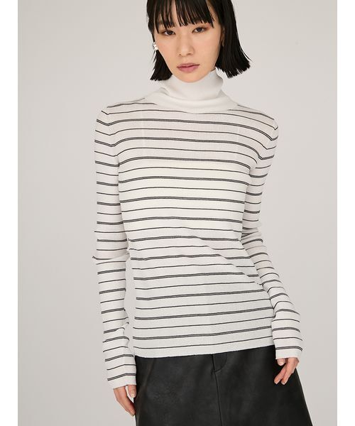 emmi ニット セーター シアータートルネックトップス レディース