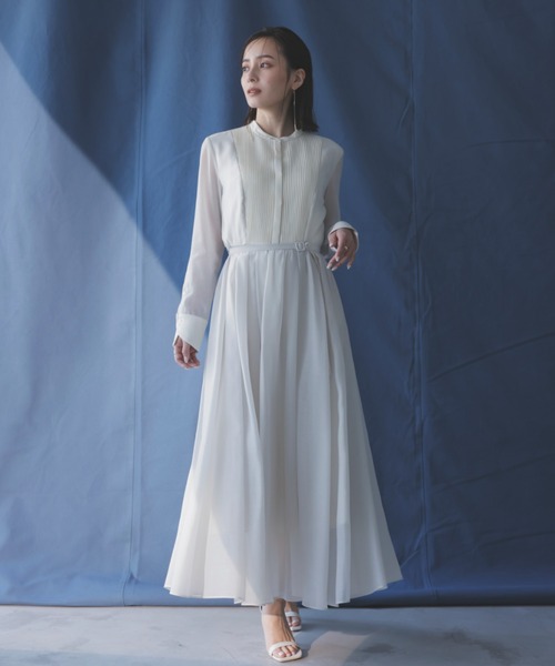 anuans（アニュアンス） 長袖ワンピース SMALL ホワイト系その他