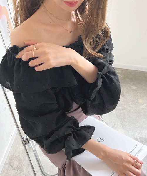 「Futier land」 長袖ブラウス FREE アイボリー レディース_画像3