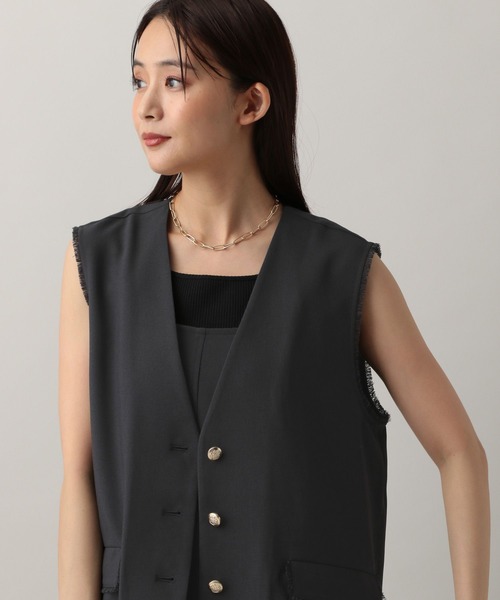 BALMAIN ハックレスニットヘイスリモノクラムトレス 【関税込】 ペプラムニットジレ | msgracy
