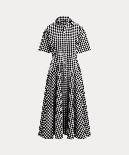 新品タグ付き⭐︎即完売品⭐︎ラルフローレン⭐︎パネルド コットン シャツドレス POLO RALPH LAUREN シャツワンピース コットン シアサッカー