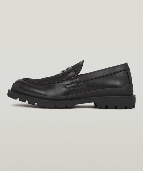 G-STAR RAW ローファー BLAKE LOAFER/レザーxデニム 異素材ミックス