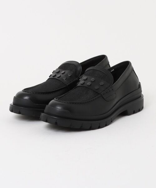 G-STAR RAW ローファー BLAKE LOAFER/レザーxデニム 異素材ミックス