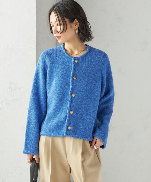 SHIPS（シップス） カーディガン 「手洗い可能」ミックス ヤーン