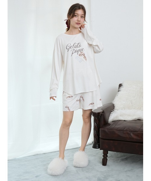 gelato pique ルームウェア 新品未使用 gelato pique（ジェラートピケ） パジャマ ルームウェア シーズー柄