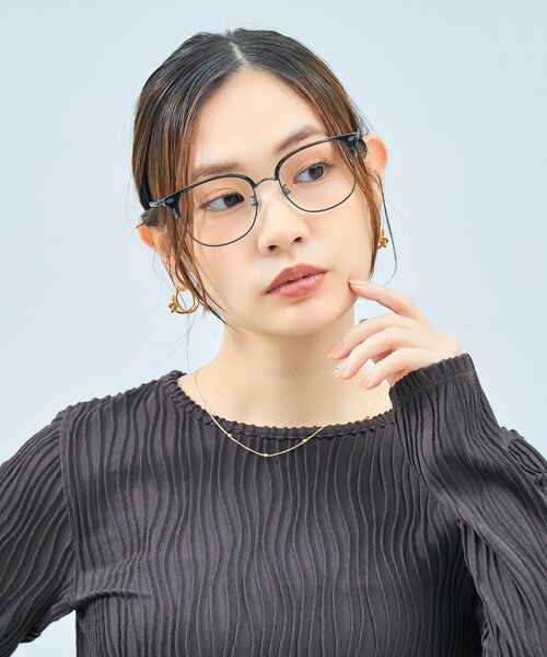 Zoff サーモント型 伊達メガネ グレー系 Zoff（ゾフ） 伊達メガネ メガネ 眼鏡 ウェリントン型 メガネ