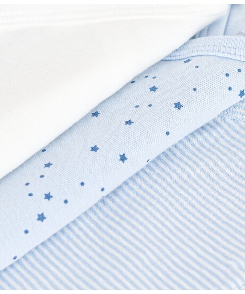 PETIT BATEAU（プチバトー） ベビー肌着 長袖あわせボディ3枚組