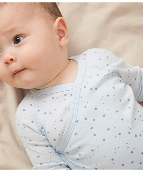 ！！！！早いもの勝ち！！！！【新品未使用】PETIT BATEAU ベビー肌着 PETIT BATEAU（プチバトー） ベビー肌着 長袖あわせボディ3枚組