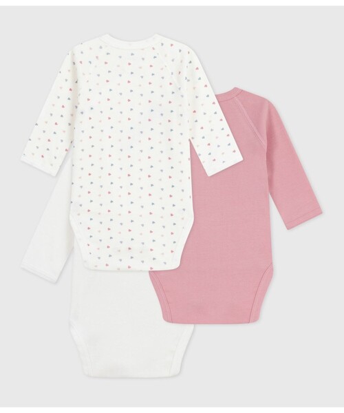 ！！！！早いもの勝ち！！！！【新品未使用】PETIT BATEAU ベビー肌着 PETIT BATEAU（プチバトー） ベビー肌着 長袖あわせボディ3枚組