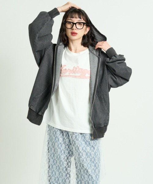 A.D.C.L. デニムジャケット gジャン フード付き フルジップ デニム