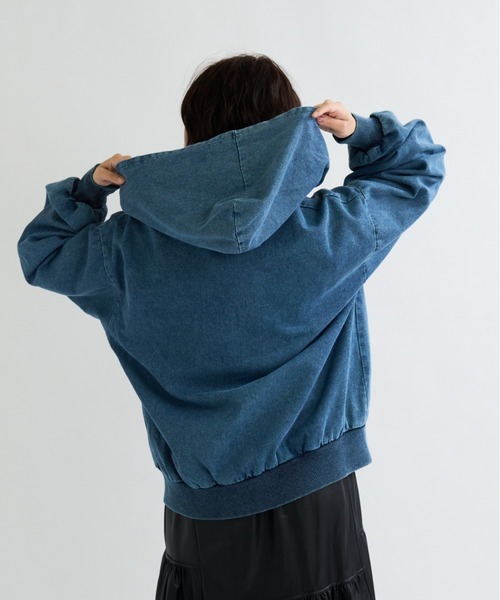 A.D.C.L. デニムジャケット gジャン フード付き フルジップ デニム