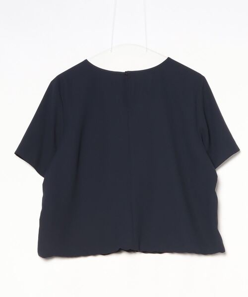 「INDIVI」 半袖ブラウス 15 ネイビー レディース_画像2