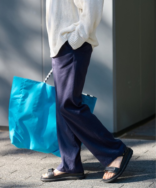 FRAMeWORKフレームワークのウールイージーパンツネイビーサイズ40 FRAMeWORK（フレームワーク） イージーパンツ 40 ネイビー レディース