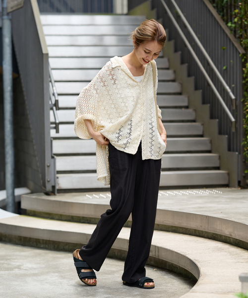 FRAMeWORK（フレームワーク） イージーパンツ 40 ネイビー レディース