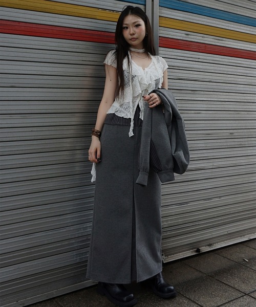 BONBOM×Ameri BONDING PENCIL SKIRT BONBOM（ボンボム） スカート BONBOM×Ameri BONDING PENCIL SKIRT