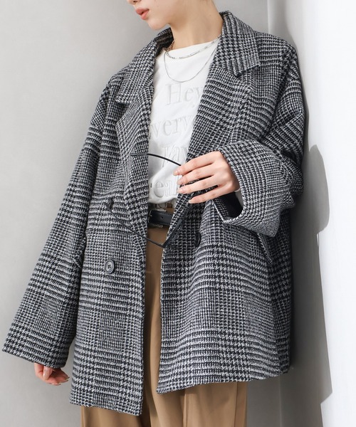 SpRay（スプレイ） コート アウター グレンチェックビッグジャケット
