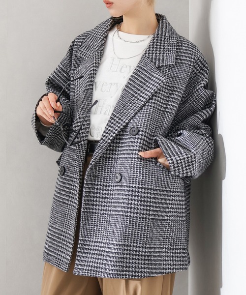 SpRay（スプレイ） コート アウター グレンチェックビッグジャケット