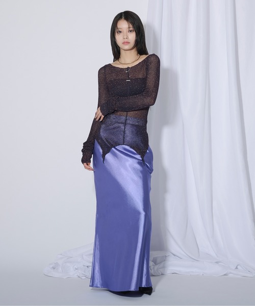 「Ezick」 長袖ニット FREE モスグリーン レディース_画像9