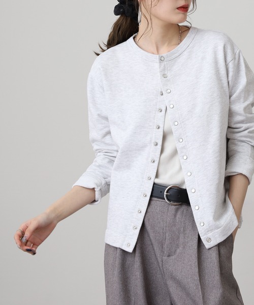裏毛 スウェット 長袖 ゆったり トッパー シンプルカーディガン Amazon.co.jp: 全19色 カーディガン vネック 裏毛 スウェット カーデ