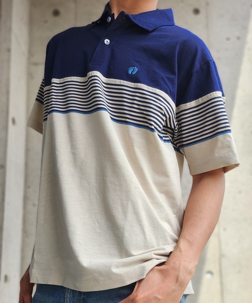「HANGTEN」 半袖ポロシャツ X-LARGE ホワイト系その他 メンズ_画像4