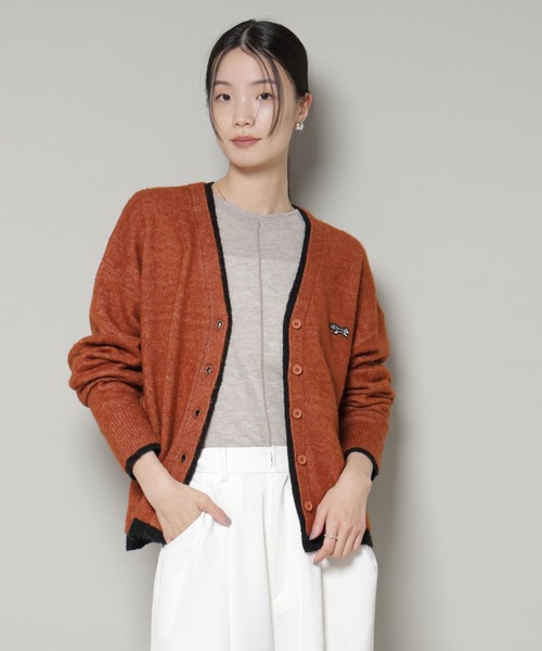 PENNEYS（ペニーズ） カーディガン PENNEYS別注TheFOXバイカラーV