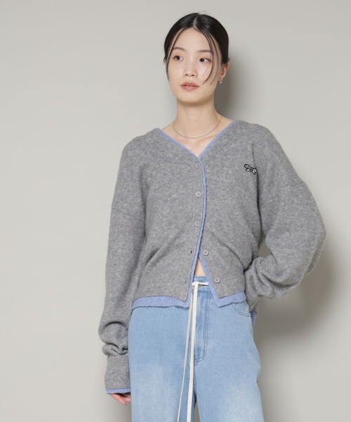 PENNEYS（ペニーズ） カーディガン PENNEYS別注TheFOXバイカラーV