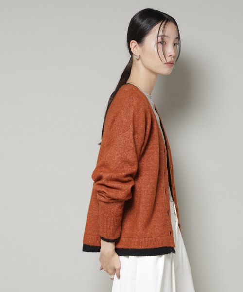 PENNEYS（ペニーズ） カーディガン PENNEYS別注TheFOXバイカラーV