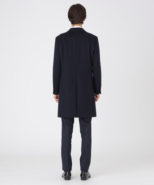 BLACK LABEL CRESTBRIDGEチェスターコート L 黒 美品 BLACK LABEL CRESTBRIDGE（ブラックレーベル クレストブリッジ