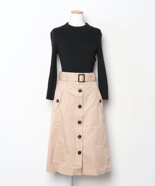 ブルーレーベル　クレストブリッジ　ドッキングワンピース　38　黒色 BLUE LABEL CRESTBRIDGE（ブルーレーベルクレストブリッジ