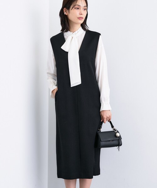 INDIVI（インディヴィ） ワンピース ウールライクジャンパードレス