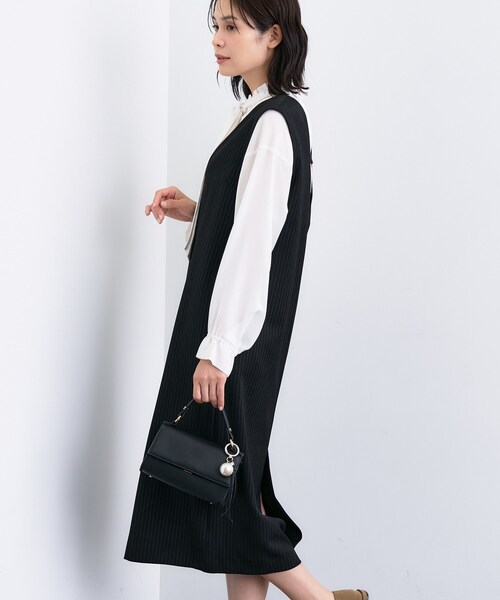 INDIVI（インディヴィ） ワンピース ウールライクジャンパードレス