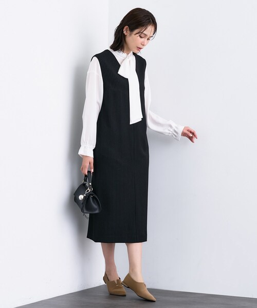 INDIVI（インディヴィ） ワンピース ウールライクジャンパードレス