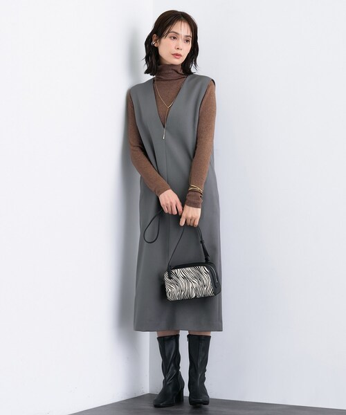 INDIVI（インディヴィ） ワンピース ウールライクジャンパードレス