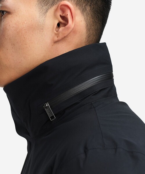 マウンテンパーカー ウインドブレーカー GORE=TEX ゴアテックス 防風 防水 透湿 2レイヤーロングジャケット / フード収納可 メンズの画像