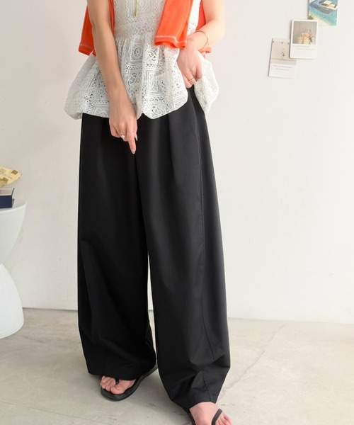 Java ワイドパンツ パンツ 「JaVaジャバコラボ」 トレンド感たっぷりの